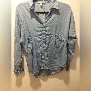 Society Amuse size xs blue collared shirt with pockets